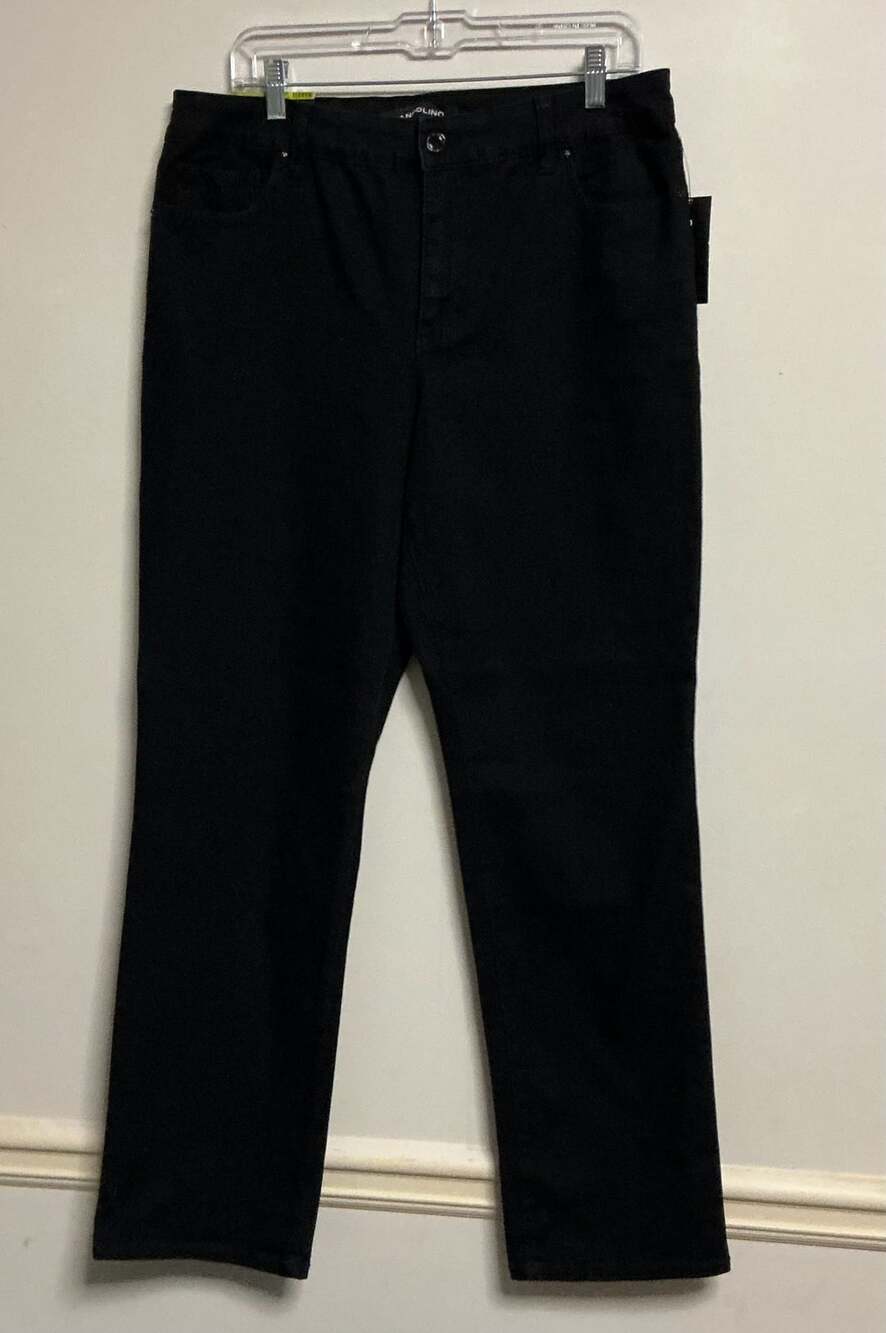 Bandolino Mandie Straight Leg Jeans Size 14 Black Denim New